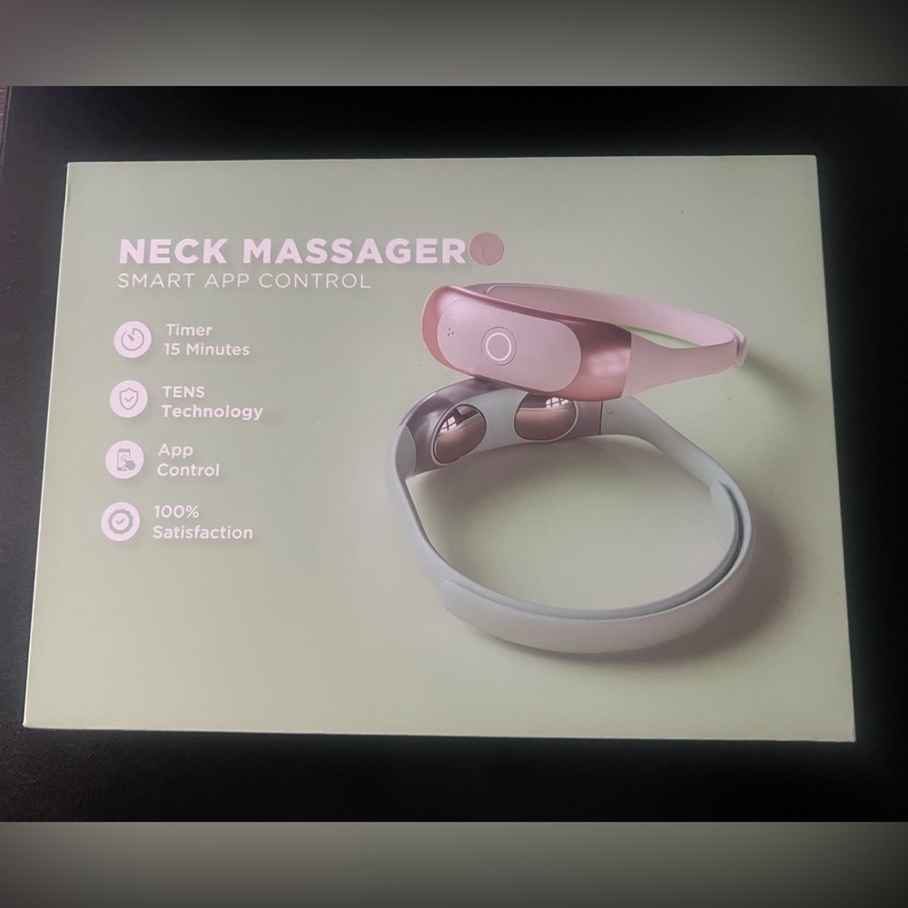 Eyeology Pink and Gray Neck Massager with Smart App Control